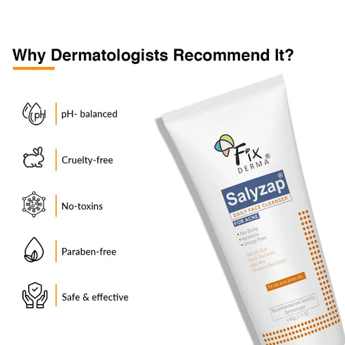 Fixderma Skincare Salyzap Daily Face Cleanser For Acne Prone Skin